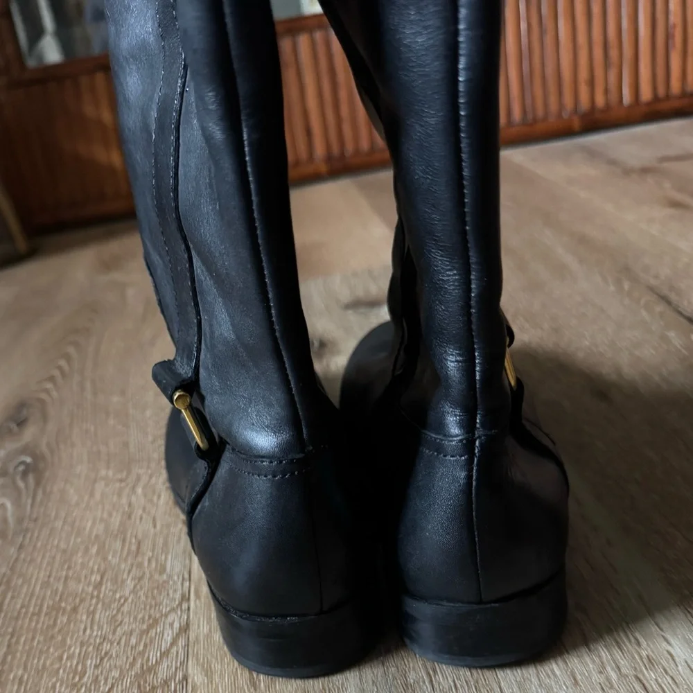 Lauren Ralph Lauren  Black Tall Knee‎ High Boots Black Size 8